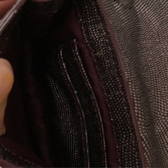 Tory Burch purple metallic textured leather mini envelope crossbody bag - Picture 6 of 8